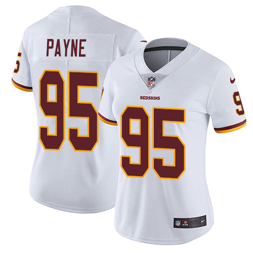 Nike Redskins #95 Da'Ron Payne White Women's Stitched NFL Vapor Untouchable Limited Jersey